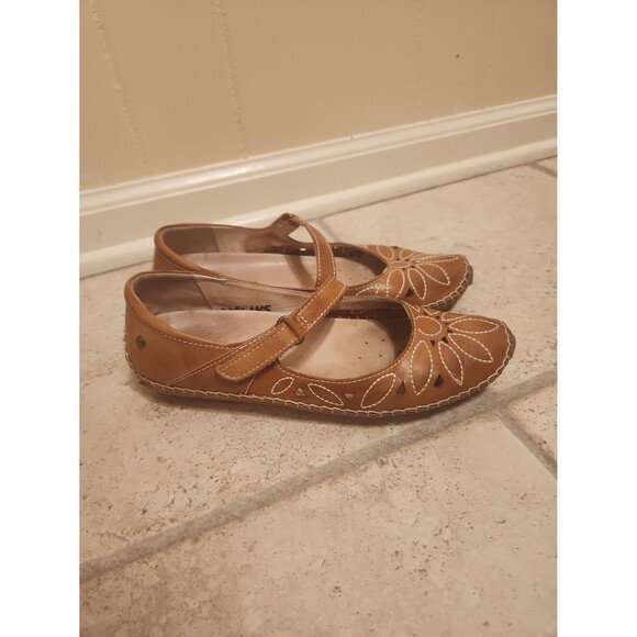 Pikolinos Women's Romana Brown Leather Clog Shoes Size 38 US 7.5 - Picture 1 of 11